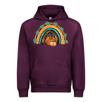Mauve Wine Rainbow Thankful with Gemstone Urban Hoodie - texasbilliewilder