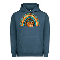 Pigment Midnight Navy Rainbow Thankful with Gemstone Urban Hoodie - texasbilliewilder
