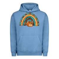 Pigment Pebble Blue Rainbow Thankful with Gemstone Urban Hoodie - texasbilliewilder