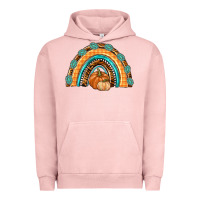 Pigment Salmon Rainbow Thankful with Gemstone Urban Hoodie - texasbilliewilder