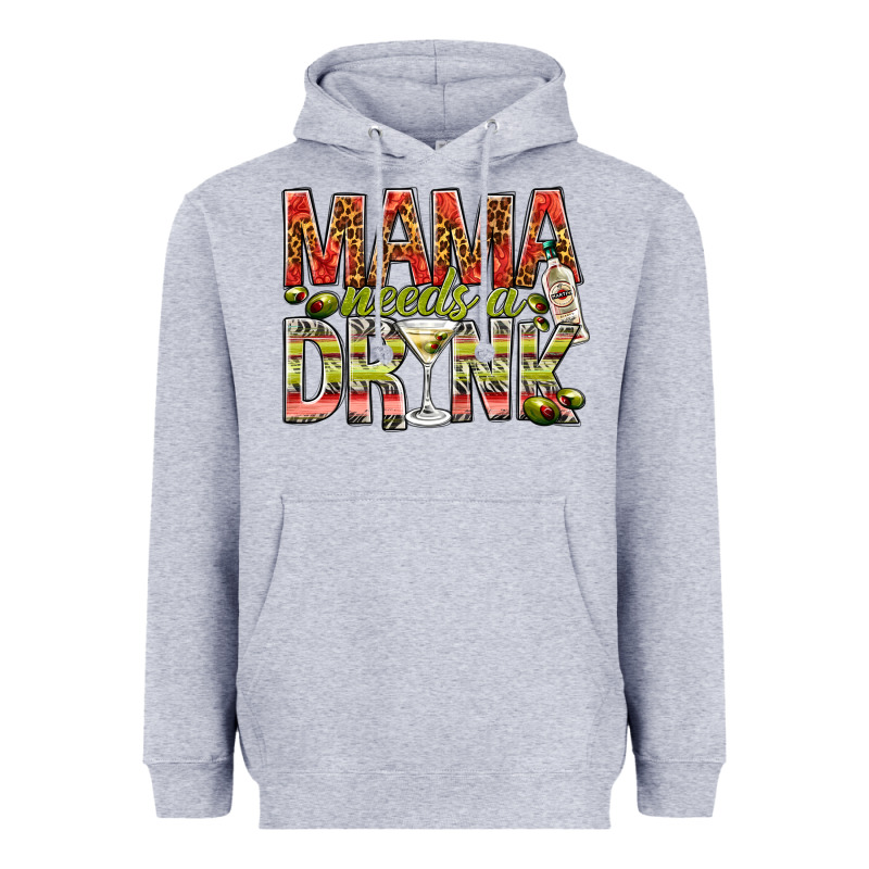 Mama Needs A Drink Heavyweight Hoodie by NancyCooperArtShop | Teevron