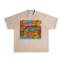 French Oak american flag firefighter wife Urban Heavy Tee - HRA Design Shop