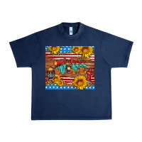 Navy american flag firefighter wife Urban Heavy Tee - HRA Design Shop