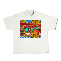 Pistachio american flag firefighter wife Urban Heavy Tee - HRA Design Shop