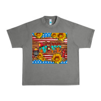 American Flag Firefighter Wife Urban Heavy Tee | Teevron