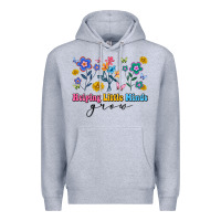 Heather Grey helping little minds grow Premium Hoodie - Artiststas