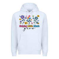 White helping little minds grow Premium Hoodie - Artiststas