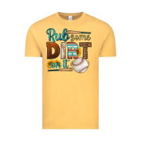 Vintage Mustard rub some dirt on it baseball Vintage Tee - HRA Design Shop