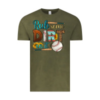 Vintage Olive rub some dirt on it baseball Vintage Tee - HRA Design Shop