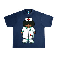 Navy african nurse gnome afro hair Urban Heavy Tee - BarkalooDesign