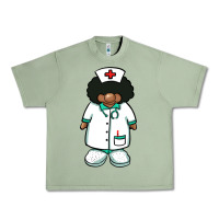Oil Green african nurse gnome afro hair Urban Heavy Tee - BarkalooDesign