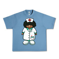 Pebble Blue african nurse gnome afro hair Urban Heavy Tee - BarkalooDesign