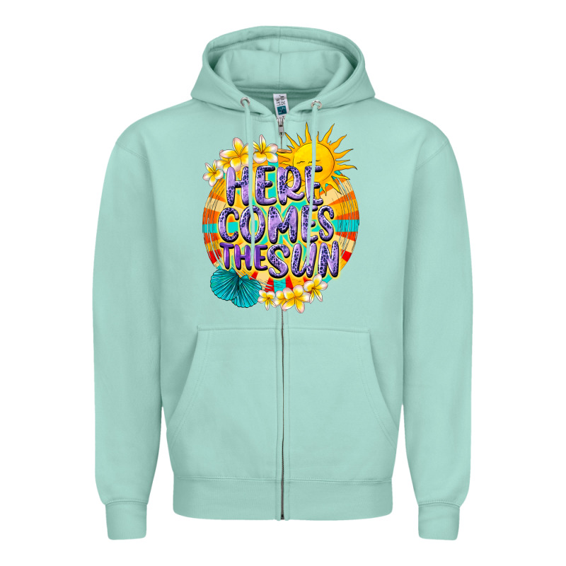 Here Comes The Sun Zipper Hoodie by NancyCooperArtShop | Teevron