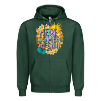 Sports Green Here comes the sun Zipper Hoodie - NancyCooperArtShop