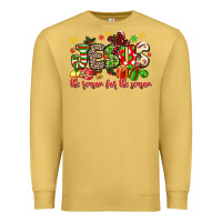 Antique Gold jesus the reason for the season Premium Sweatshirt - MaliasSmallBusiness