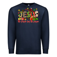 Navy jesus the reason for the season Premium Sweatshirt - MaliasSmallBusiness