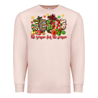 Pale Pink jesus the reason for the season Premium Sweatshirt - MaliasSmallBusiness