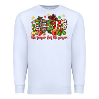 White jesus the reason for the season Premium Sweatshirt - MaliasSmallBusiness