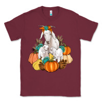 Burgundy Goat family fall pumpkins gemstone Classic Tee - Artiststas