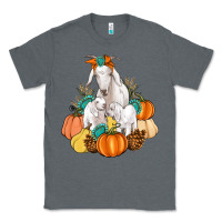 Charcoal Heather Goat family fall pumpkins gemstone Classic Tee - Artiststas