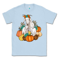 Dusty Blue Goat family fall pumpkins gemstone Classic Tee - Artiststas