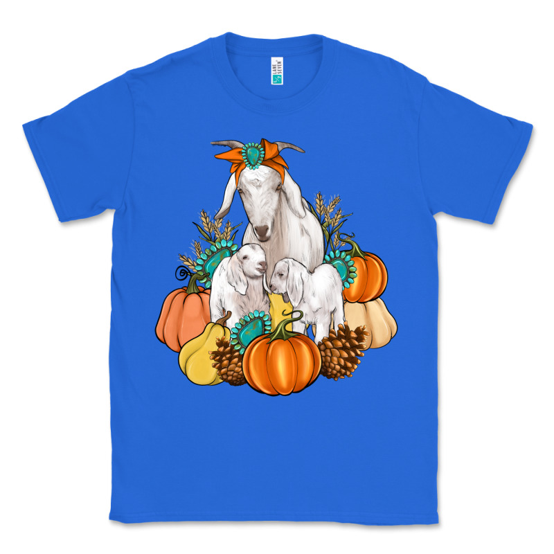 Goat Family Fall Pumpkins Gemstone Classic Tee by Artiststas | Teevron