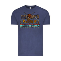 Vintage Denim yeehaws and hellnaws Vintage Tee - CowhideDigitalArt
