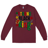 Burgundy strong black king Long Sleeve Tee - Artiststas