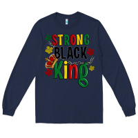 Navy strong black king Long Sleeve Tee - Artiststas
