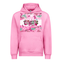 Fuchsia Pink Breast Cancer Teacher Urban Hoodie - NancyCooperArtShop
