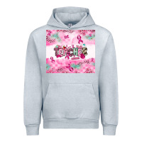 Heather Grey Breast Cancer Teacher Urban Hoodie - NancyCooperArtShop