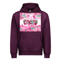 Mauve Wine Breast Cancer Teacher Urban Hoodie - NancyCooperArtShop