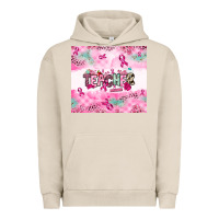 Pigment French Oak Breast Cancer Teacher Urban Hoodie - NancyCooperArtShop