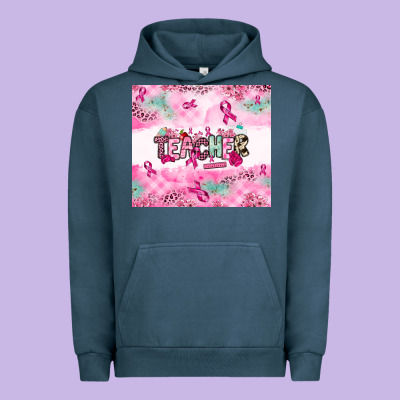 Breast Cancer Teacher Urban Hoodie Designed By Nancycooperartshop