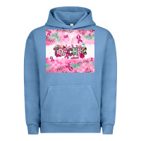 Pigment Pebble Blue Breast Cancer Teacher Urban Hoodie - NancyCooperArtShop
