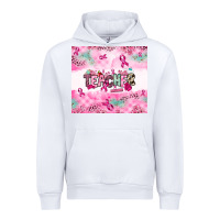 White Breast Cancer Teacher Urban Hoodie - NancyCooperArtShop