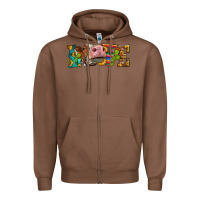 Chestnut Western Love Simmental Cow Zipper Hoodie - LillyAllenDesigns