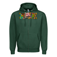 Sports Green Western Love Simmental Cow Zipper Hoodie - LillyAllenDesigns