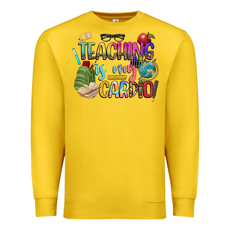 Teaching Is My Cardio Premium Sweatshirt by NancyCooperArtShop | Teevron