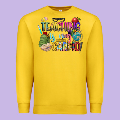 Teaching Is My Cardio Premium Sweatshirt Designed By Nancycooperartshop