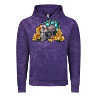 Cloud Purple skull with sunflowers Vintage Hoodie - RanaPortraitStore