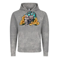 Skull With Sunflowers Vintage Hoodie | Teevron