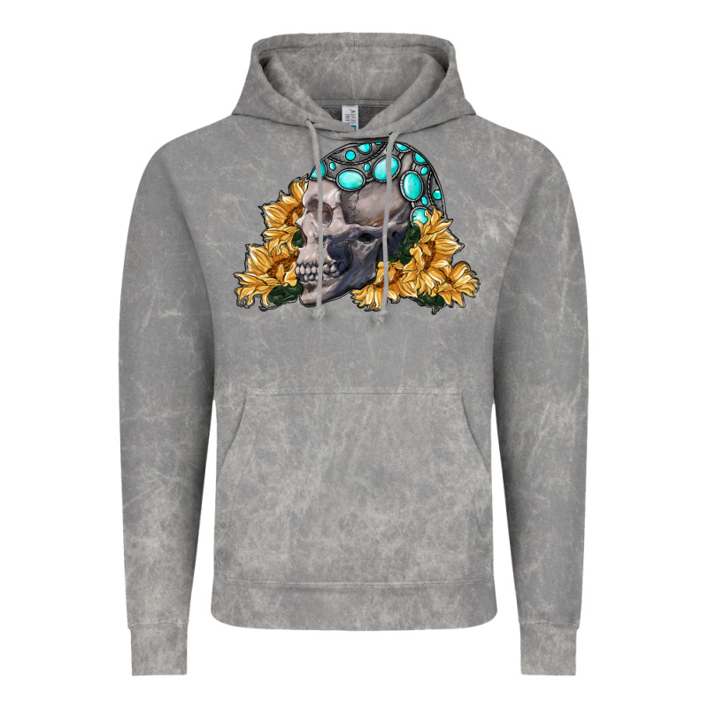 Skull With Sunflowers Vintage Hoodie by RanaPortraitStore | Teevron