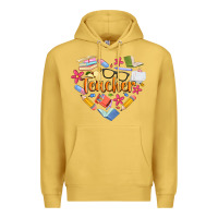 Antique Gold teacher heart Premium Hoodie - Artiststas