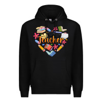Black teacher heart Premium Hoodie - Artiststas