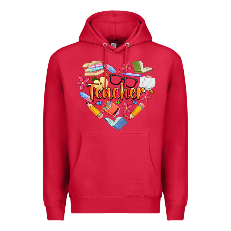 Teacher Heart Premium Hoodie by Artiststas | Teevron