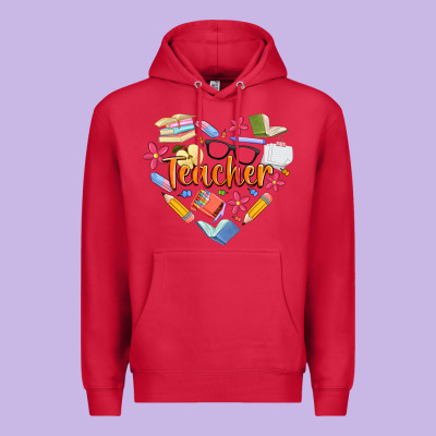 Teacher Heart Premium Hoodie Designed By Artiststas