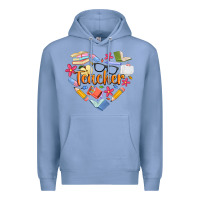 Colony Blue teacher heart Premium Hoodie - Artiststas