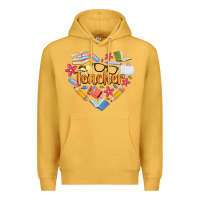 Mustard teacher heart Premium Hoodie - Artiststas