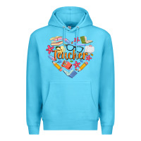 Ocean Blue teacher heart Premium Hoodie - Artiststas